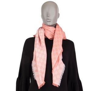 GUCCI GG PINK MONOGRAM SHAWL